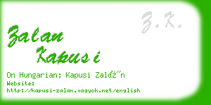 zalan kapusi business card